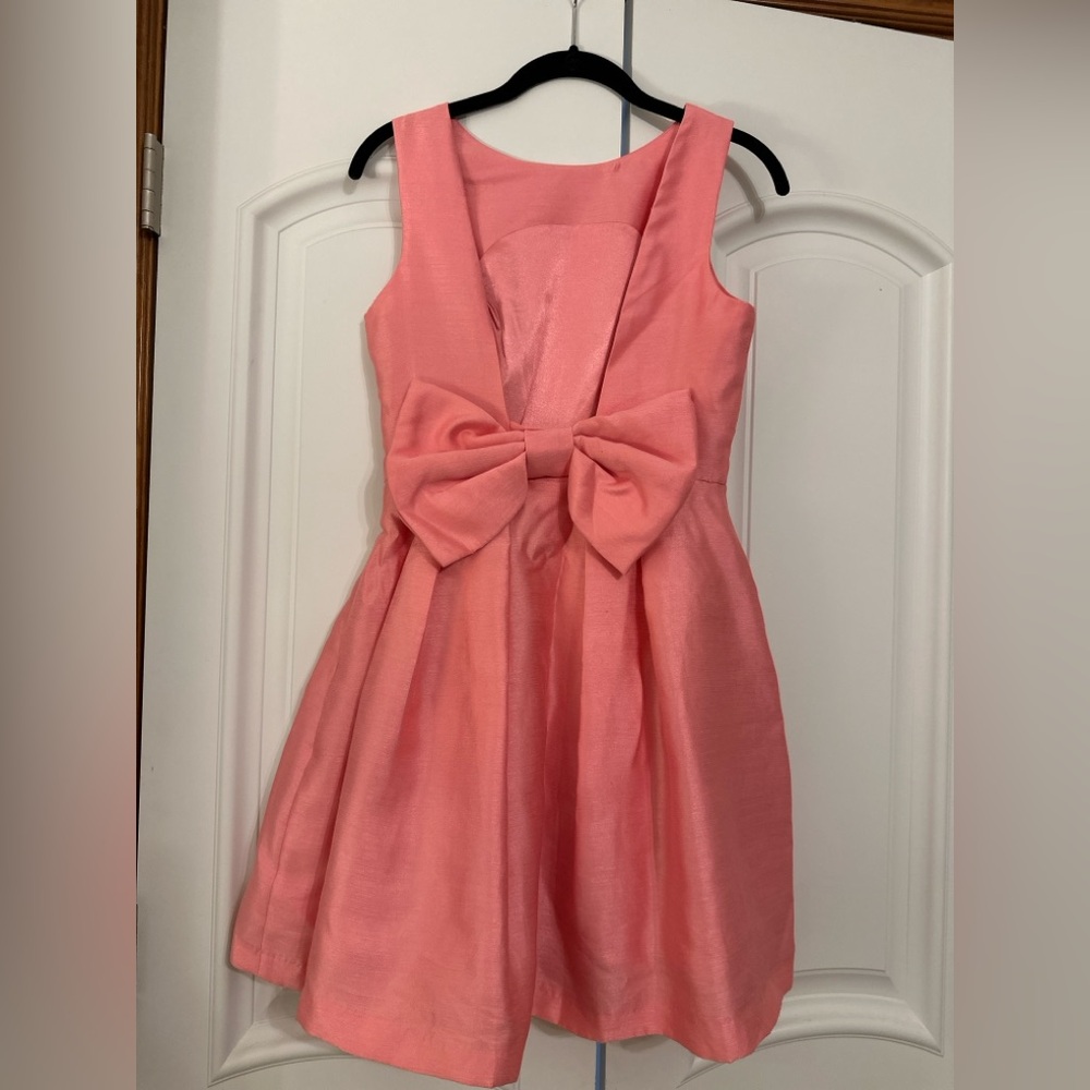 INA Bow back pink dress with pockets